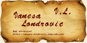 Vanesa Londrović vizit kartica
